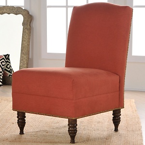 This particular chair can be customized in a variety of colors/fabrics