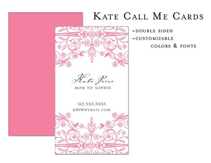 Kate Call Me Cards - Set of 100