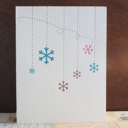 Holiday Card With Snowflakes